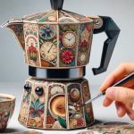 Decoro la caffettiera con la tecnica decoupage