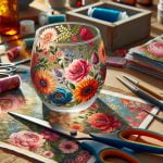 Decoupage con tovaglioli su vetro: tutorial creativo per decorare oggetti.