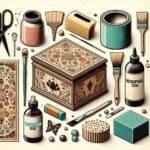 Materiali necessari per arte decoupage: carta, colla, oggetti da decorare