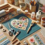 Materiali necessari per decoupage su legno: carta decorativa, colla per decoupage, pennello, vernice trasparente