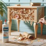 Utilizzare la colla vinilica per decoupage per unire i mobili in stile deco