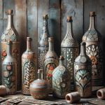 Bottiglie Decorate a Decoupage idee creative per riciclarle in oggetti unici e originali