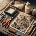 carta, colla, oggetti da decorare