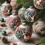 Come realizzare decorazioni natalizie con decoupage sulle palline di Natale in plastica