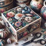 Decoupage Su Scatole Di Cartone Creazioni artistiche con decoupage su scatole di cartone per regali unici