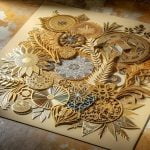 Foglio d'Oro Decoupage Decora il FOGLIO D'ORO DECOUPAGE su legno per un tocco glamour