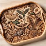 Vassoio in legno perfetto per il decoupage disponibile su Amazon per creare fantastici progetti di decorazione
