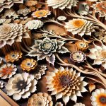 Applicazioni Di Decoupage Fiori Su Legno Decora il legno con delicate applicazioni di decoupage floreali per un tocco elegante e primaverile