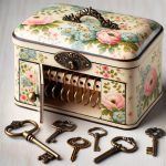 armadietto portachivi decoupage