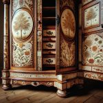 Armadio unico restaurato con decoupage, un tocco di creatività e stile per il tuo arredamento