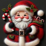 Creare decorazioni originali per Natale con il decoupage su pannolenci ispirate a Babbo Natale