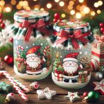 Barattoli Yogurt Vetro Decoupage Natale Creare decorazioni natalizie uniche con barattoli yogurt in vetro per un'atmosfera magica e originale