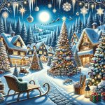 Tutorial per creare bellissime decorazioni decoupage su paesaggi natalizi