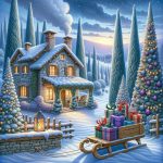 creazioni uniche con neve, alberi e renne per decorare oggetti natalizi