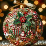 Decorazioni natalizie uniche con palline Natale plastica decoupage
