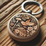 Portachiavi Legno Decoupage un tocco rustico e originale per un accessorio unico e personalizzato
