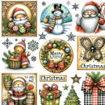 Stampe Natalizie Per Decoupage ideale per creare decorazioni uniche e personalizzate per le feste