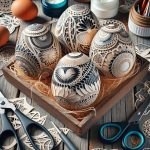 Creazioni uniche con uova di struzzo decoupage, perfette per un tocco di eleganza e originalità in casa