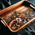Vassoio Di Legno Decoupage Decora il tuo vassoio di legno in stile decoupage per un tocco unico e creativo